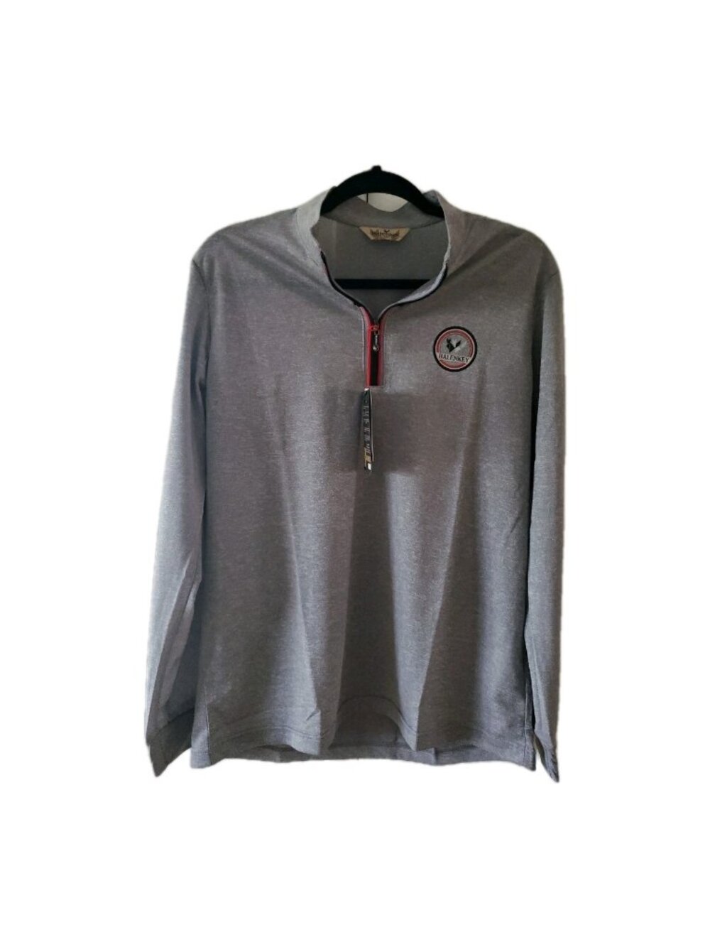 Balenkey Top 1/4 Zip Polo Golf Mens Lightweight Tennis Running Sz L Gray